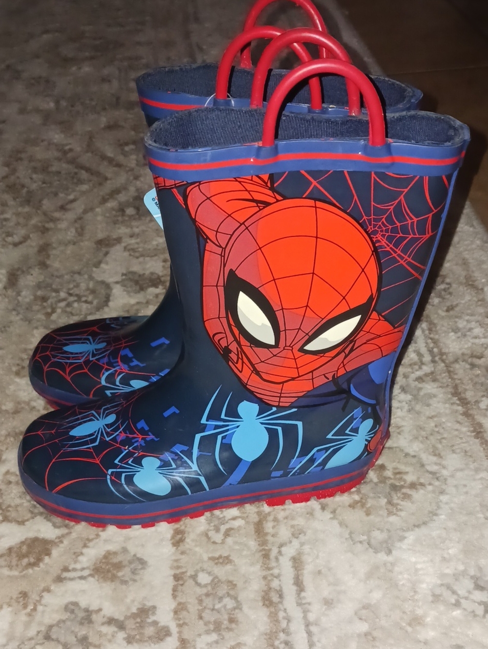 Marvel Red and Blue Spider-Man Kids Rain Boots